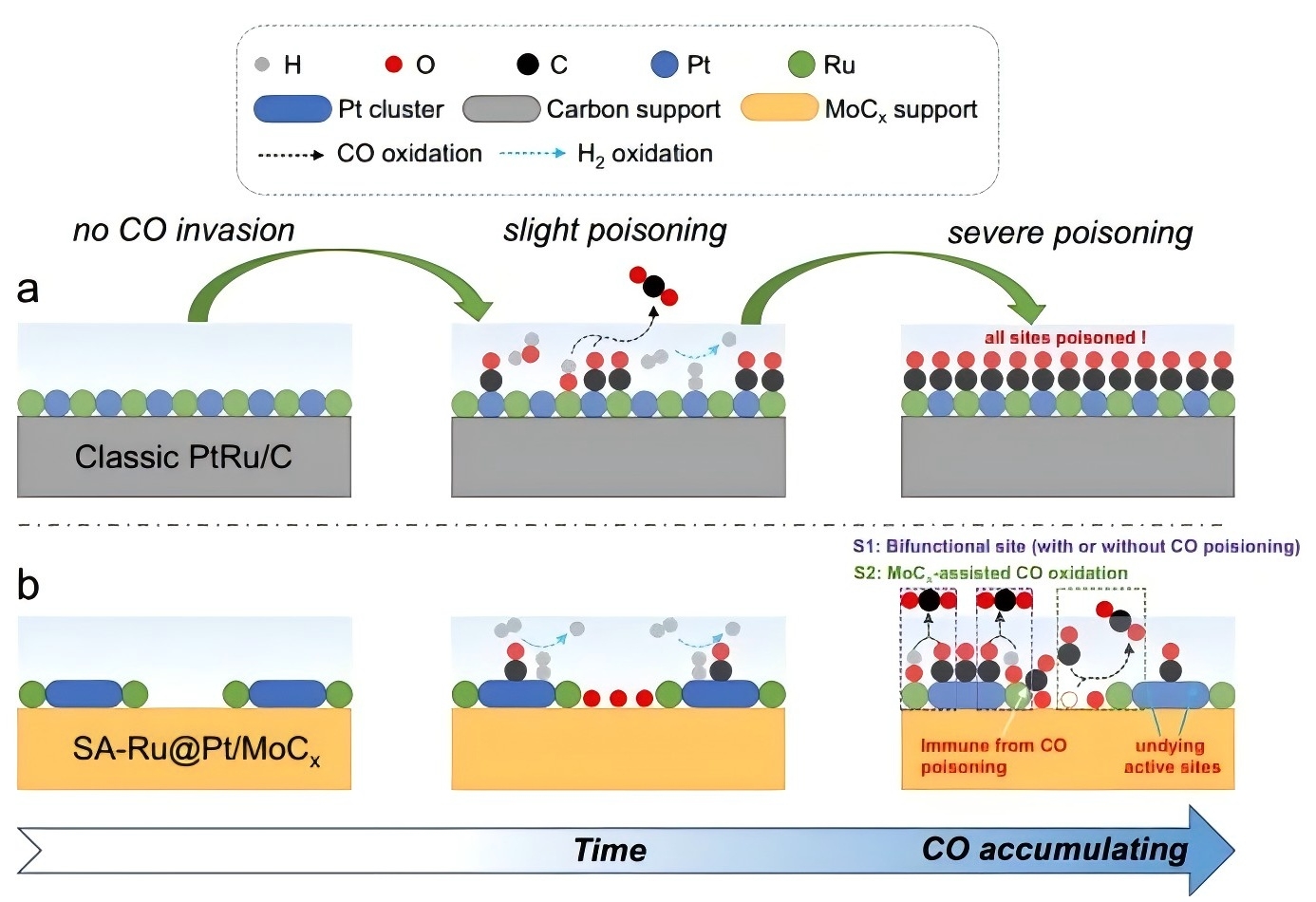 适用重整氢燃料电池的高CO 耐受性铂钌催化剂